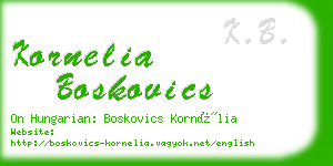 kornelia boskovics business card
